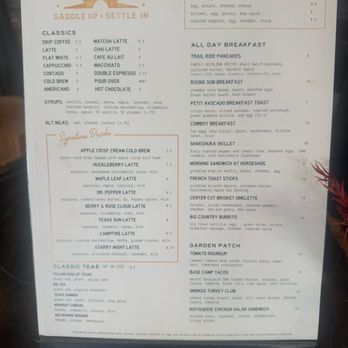 Long Weekend - Menu - New American Near Me - Houston, Texas