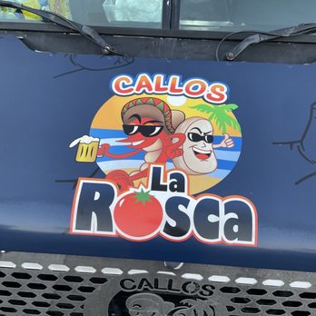 Callos La Rosca - a blue truck with a logo on it - Mexican Near Me - East Compton, California