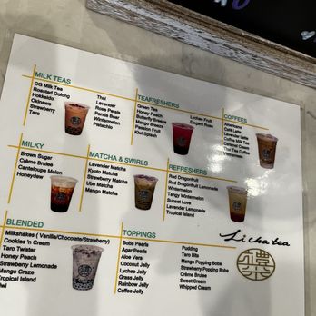 Li Cha Tea - Menu - Bubble Tea Near Me - Northridge, California