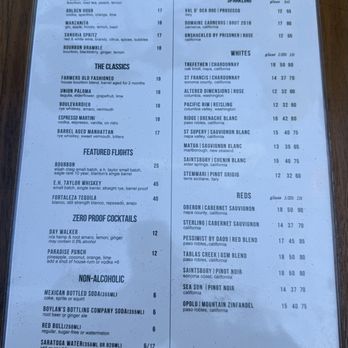 The Farmers Union - Drink menu - American Near Me - San Jose, California