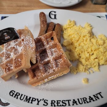 Grumpy's Restaurant - Grumpy's Country Breakfast with 1/2 belgian waffle - Breakfast & Brunch Near Me - Orange Park, Florida