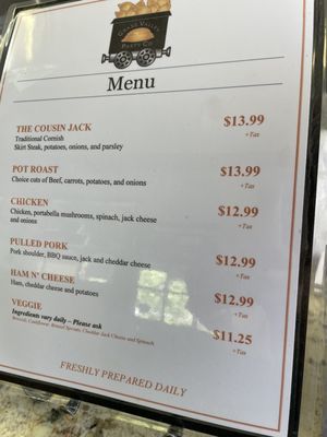 Menu photo 6 Grass Valley Pasty Grass Valley, CA