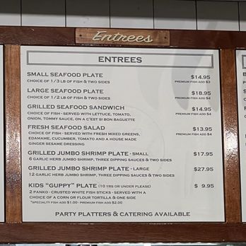 Bear Flag Fish - Menu as of late December 2024 - Seafood Near Me - Newport Beach, California
