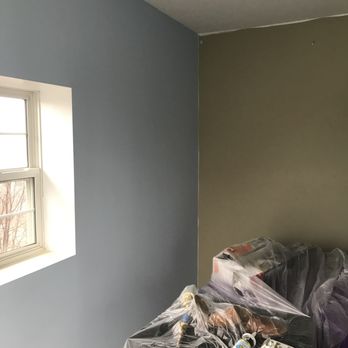 KJW Services - Change is happening - room becoming blue! - Waterproofing Near Me KJW Services - Change is happening - room becoming blue! - Waterproofing Near Me