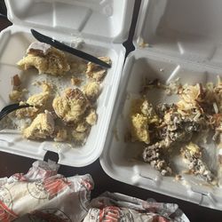 Norma's Cafe - Big Ol' Cinnamon Roll (hard as a brick) Chicken Fried Steak (tough) chorizo & egg Breakfast tacos (wrapper stuck to tortillas)
