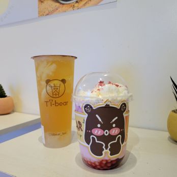 Tibear - Lemon Refresher and Tibear Signature Milky - Bubble Tea Near Me - Berkeley, California