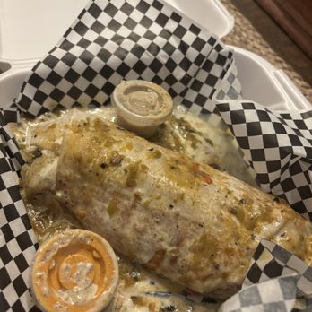 303 In The Cut - Green Chile Burrito with added sauces - Desserts Near Me - Las Vegas, Nevada