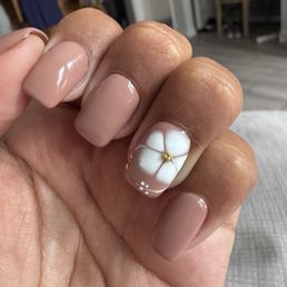 Fill in acrylic with simple flower design Fill in acrylic with simple flower design