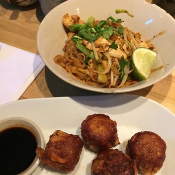 Lung Yai Thai Tapas - Chicken Pad Thai and fried pork Dumplings - Tapas/Small Plates Near Me - Miami, Florida Lung Yai Thai Tapas - Chicken Pad Thai and fried pork Dumplings - Tapas/Small Plates Near Me - Miami, Florida