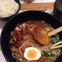 Wagamama - Pork ramen was delicious and had it with a side of rice and miso soup