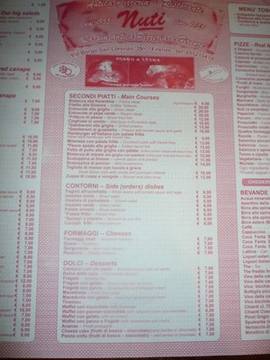 Menu photo 2 Pizzeria Nuti Florence, FI Menu photo 2 Pizzeria Nuti Florence, FI
