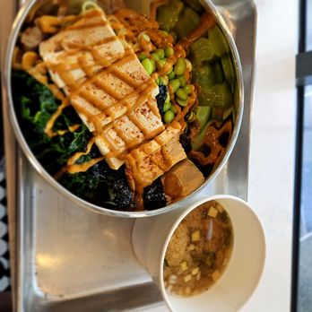 Rice Bar - Spicy tofu with peanut sauce over ramen - Noodles Near Me - Washington, DC, District of Columbia