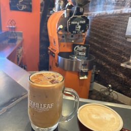 Cold brew with heavy cream and a Butter Beer latte. Cold brew with heavy cream and a Butter Beer latte.