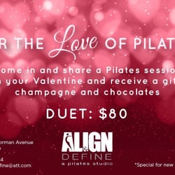 Align & Define a pilates studio - Our wonderful Valentine's Day Special!