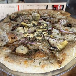 White vegan pizza White vegan pizza
