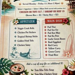 Lunch specials: a great value Lunch specials: a great value