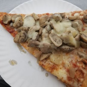 Mendelsohn's 18th Ave Kosher Pizza - a slice of mushroom pizza - Pizza Near Me - Brooklyn, New York