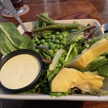 Quips Pub - House salad with green goddess dressing - British Near Me - Lancaster, Pennsylvania Quips Pub - House salad with green goddess dressing - British Near Me - Lancaster, Pennsylvania