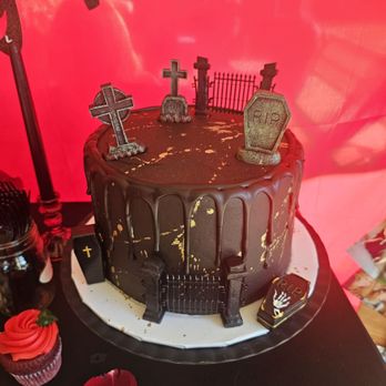 Baked Bake Shop - We added the gravestone and gates. - Desserts Near Me - Bakersfield, California