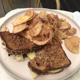 Grilled cheese with house made chips Grilled cheese with house made chips