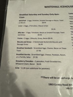 Menu photo 5 Whitehall Icehouse & Cafe Navasota, TX Menu photo 5 Whitehall Icehouse & Cafe Navasota, TX