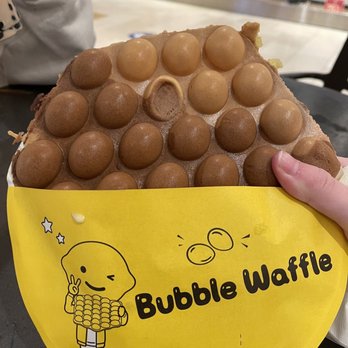 Happy Lemon - This waffle is 90% chocolate, and 10% original, when it should be 50/50 both flavors. - Bubble Tea Near Me - Bellevue, Washington