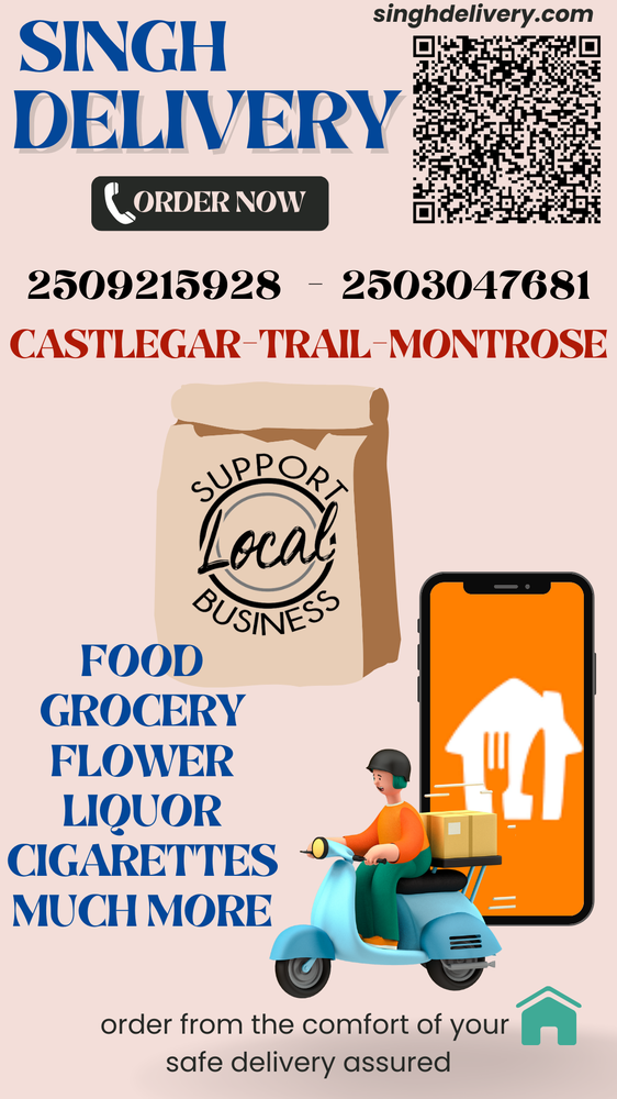 SINGH DELIVERY AND SINGH CABS Updated August 2024 Trail, British Columbia Food Delivery