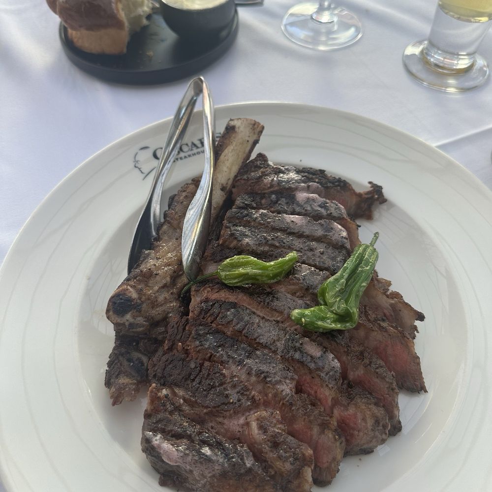 Oscar's Steakhouse - 24 oz bone-in ribeye steak amazing! - Steakhouses Near Me - Las Vegas, Nevada Oscar's Steakhouse - 24 oz bone-in ribeye steak amazing! - Steakhouses Near Me - Las Vegas, Nevada