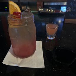Hibis*kiss drink and tequila shot you get FOR FREE WHEN YOU CHECK IN ON YELP Hibis*kiss drink and tequila shot you get FOR FREE WHEN YOU CHECK IN ON YELP