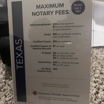 Jerry Dawson Texas Mobile Notary - List of my notary fees. Additional fees apply outside of notarization services such as mileage, additional copies, etc. - Notaries Near Me Jerry Dawson Texas Mobile Notary - List of my notary fees. Additional fees apply outside of notarization services such as mileage, additional copies, etc. - Notaries Near Me