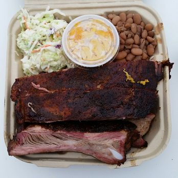 Gorilla Barbeque - Two meat plate with brisket, ribs, coleslaw, and macaroni and cheese... - Barbeque Near Me - Pacifica, California Gorilla Barbeque - Two meat plate with brisket, ribs, coleslaw, and macaroni and cheese... - Barbeque Near Me - Pacifica, California