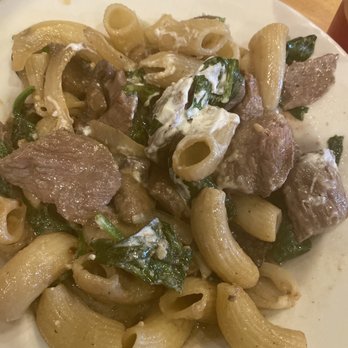 The Tomato Cafe - Beef stroganoff over rigatoni Penne Ala Vodka Pasta - Pizza Near Me - Fishkill, New York