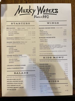 Menu photo 2 Murky Waters Blues & BBQ Ocean Springs, MS Menu photo 2 Murky Waters Blues & BBQ Ocean Springs, MS