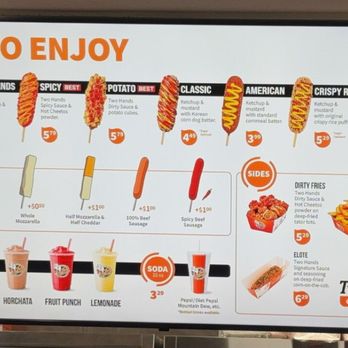Two Hands Seoul Fresh Corn Dogs - Menu February 2026 - Hot Dogs Near Me - Rancho Cucamonga, California
