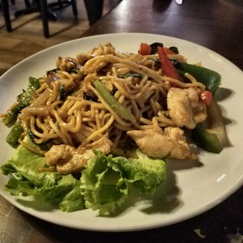 Nawa - Drunken noodles with basil sauce and chicken - Asian Fusion Near Me - Fort Wayne, Indiana