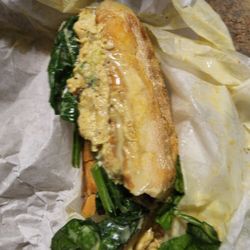 Fresh Lyfe - Tuna sandwich that was toasted hard and made very sloppy. Poor quality and taste