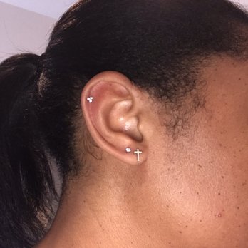 Elite Jewelry - Second lobe and helix piercings. - Piercing Near Me - New York, New York