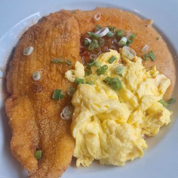Queens Bully - Catfish, eggs and cheese grits - Gastropubs Near Me - Forest Hills, New York Queens Bully - Catfish, eggs and cheese grits - Gastropubs Near Me - Forest Hills, New York