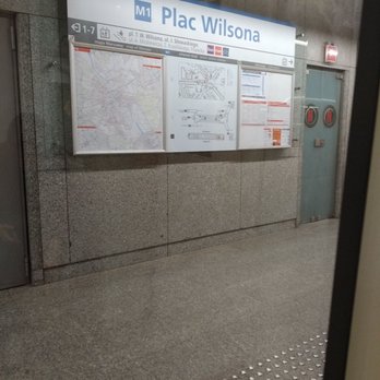 Metro Plac Wilsona - Tablica informacyjna - Public Transportation Near Me - Warsaw, MZ