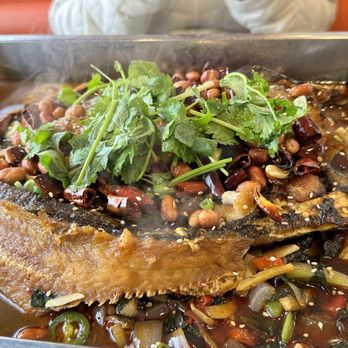Hunan House - a dish of fish with beans and greens - Chinese Near Me - Sunnyvale, California Hunan House - a dish of fish with beans and greens - Chinese Near Me - Sunnyvale, California