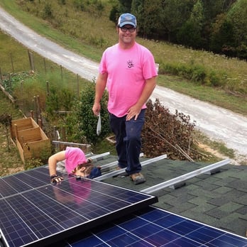 Sitara Electric - Brandt Womack installing residential solar panels in Oak Ridge TN by Sitara Electirc - Electricians Near Me - Knoxville, Tennessee