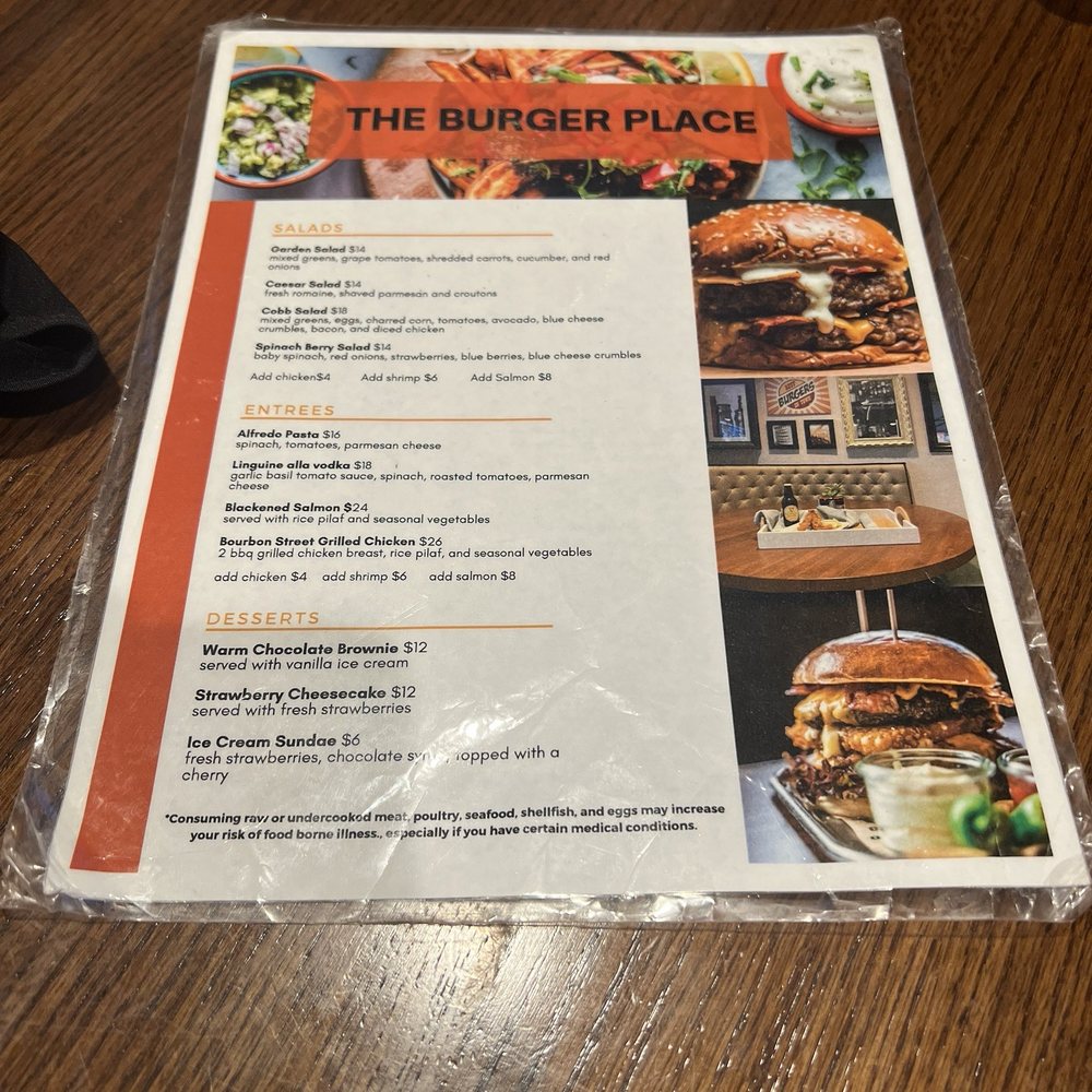 The Burger Place - Menu - Burgers Near Me - Atlanta, Georgia The Burger Place - Menu - Burgers Near Me - Atlanta, Georgia