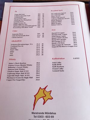 Menu photo 4 Marstrands Wärdshus Marstrand, O