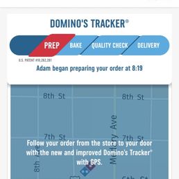 the location of domino's tracker the location of domino's tracker