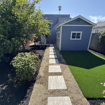 VR Pavers Landscape & General Construction - Backyard : new turf, pathway and clean-up - Landscaping Near Me VR Pavers Landscape & General Construction - Backyard : new turf, pathway and clean-up - Landscaping Near Me