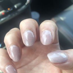 Cracked dip nails