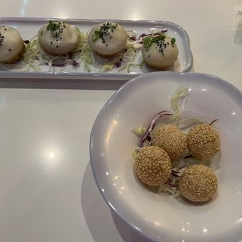 Dumpling Kitchen & Bar - Pan fried buns- fantastic! And sesame balls with red bean - Dim Sum Near Me - Burlingame, California Dumpling Kitchen & Bar - Pan fried buns- fantastic! And sesame balls with red bean - Dim Sum Near Me - Burlingame, California