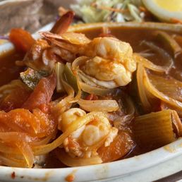 Camarones Ranchero with a bit of a la diabla sauce. Camarones Ranchero with a bit of a la diabla sauce.