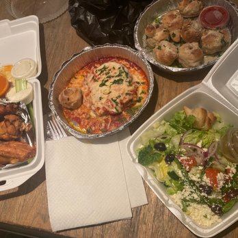 Buckhead Pizza - Lasagna Chicken Wings Garlic Knots Side Greek Salad - Pizza Near Me - Atlanta, Georgia