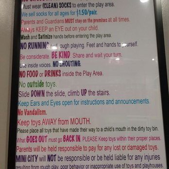 Mini City on 21 - Rules & Regulations - Indoor Playcenter Near Me - Chicago, Illinois